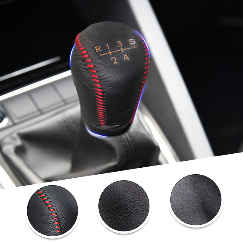 Pentru SKODA Octavia 14-18 Superb 13-15 Yeti 14-18 1buc piele PU frână de mână capac butonul de schimbare a vitezelor de viteză coliere