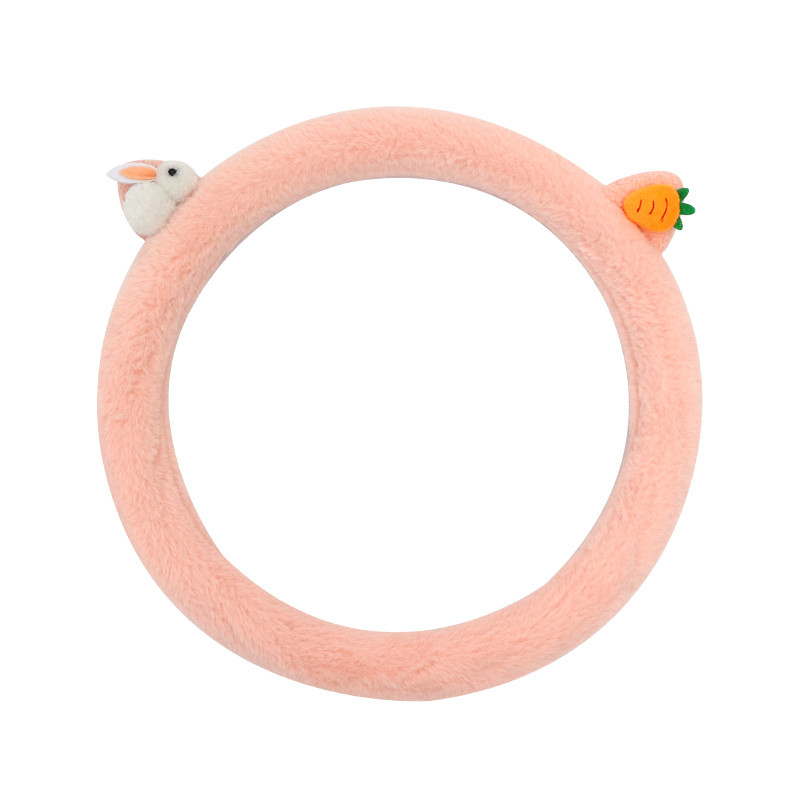 Nou Iarnă Cald Moale Pluș Desene Animat Morcov Iepure Ornamente Interioare Mașină Husa Volan Mașină