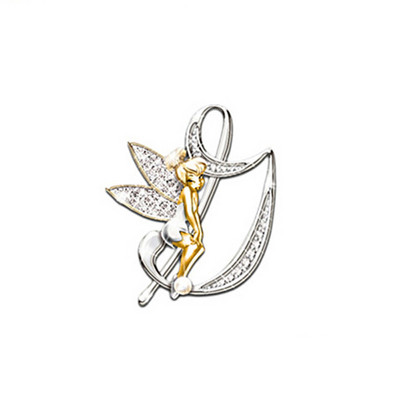 2022 Νέο μεταλλικό κρύσταλλο αγγλικό γράμμα Word καρφίτσα Ξωτικό άγγελος πέτο πουκάμισο πέτο καρφίτσες γιακά καρφίτσες Καρφίτσες για γυναικεία αξεσουάρ