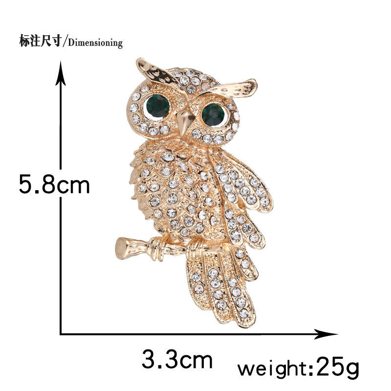 Ace Broșă Bufniță Vintage Corsaj Clip eșarfă Cristal Papagali Broșe Broșe pentru rever Broșe Bijuterii Femei Pulover Pălării Catarame