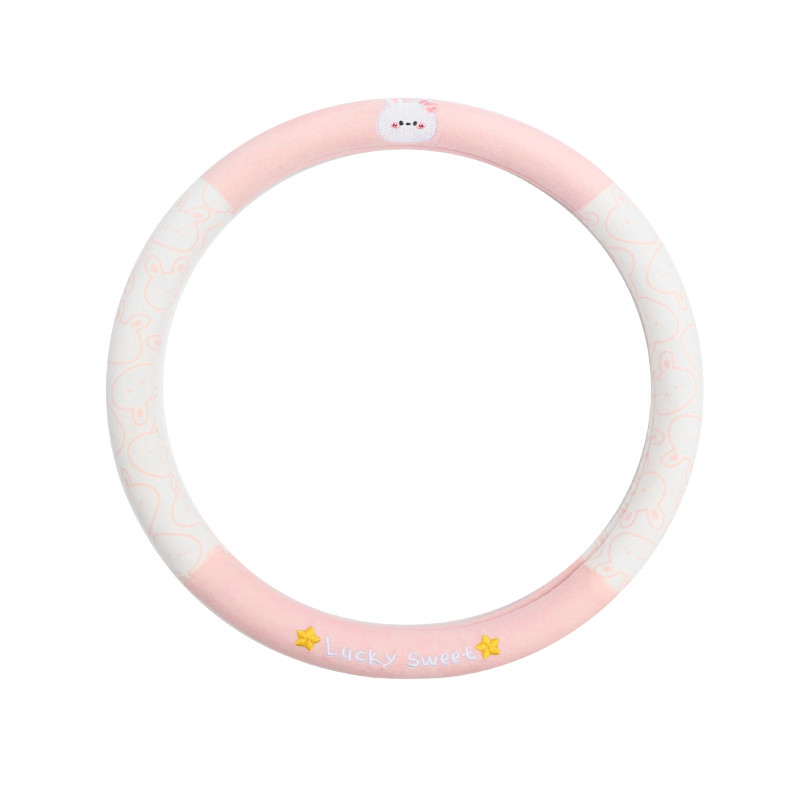 Noul patru anotimpuri universal scurt de pluș urs de desene animate drăguț creativ anti-alunecare capac pentru ghidon care absoarbe transpirația volan auto C