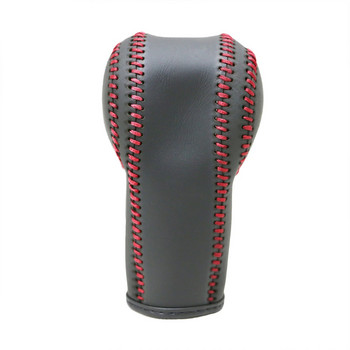 Черни естествени кожени меки ръчно зашити калъфи за скоростни лостове за Nissan Qashqai X-Trail Automatic