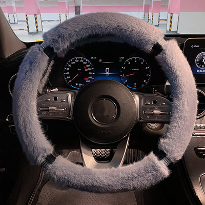 Nou de pluș, iarnă, toamnă, confortabil, moale, antiderapant, de protecție, la modă, cu diamante, pentru volanul mașinii, capac pentru ghidon
