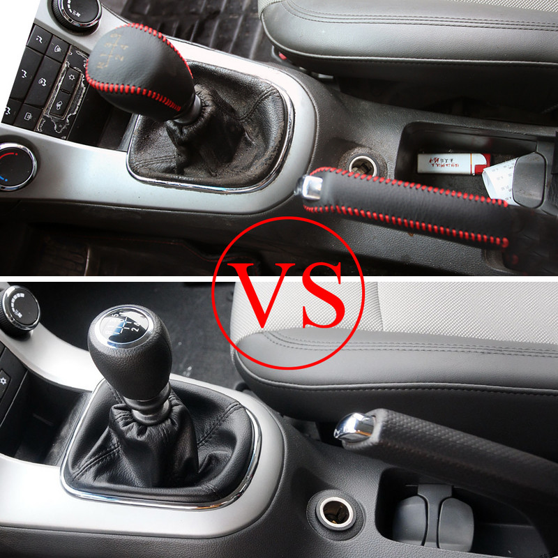 Capac de protecție pentru butonul de schimbare a vitezei pentru mașină din piele neagră Protecție pentru schimbarea vitezelor pentru Chevrolet Chevy Cruze 2009 - 2018 Accesorii