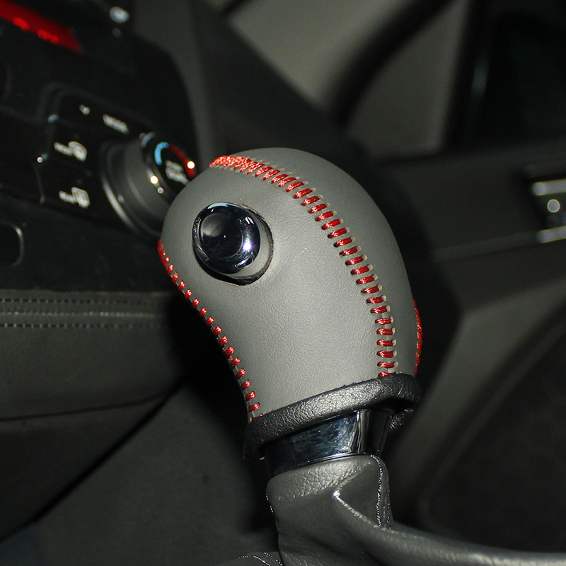 Capac pentru buton de viteză din piele naturală pentru mașină Kia K5 AT pe butonul de schimbare a vitezei Husă pentru schimbătorul de viteze PPC Guler de schimbare a vitezei