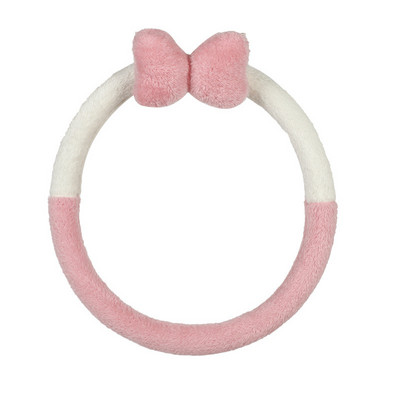 Husă pentru volan Bowknot pentru mașină, iarnă, cu pluș, pentru mâner, fuzzy, femei, fete, accesorii pentru interior auto, huse de direcție