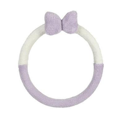 Husă pentru volan Bowknot pentru mașină, iarnă, cu pluș, pentru mâner, fuzzy, femei, fete, accesorii pentru interior auto, huse de direcție