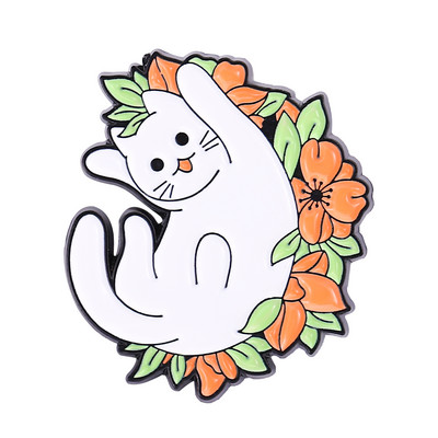 Animale florale Ace emailate Arici personalizat Pisica Broasca Ciuperci Brose Insigne cu rever Bijuterii Kawaii drăguțe Cadou pentru copii Prieteni