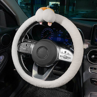 Iarnă Femeie Pluș Călduș Iarnă Husa Volan Mașină Four Seasons Husă Universal Antiderapant pentru Ghidon Auto