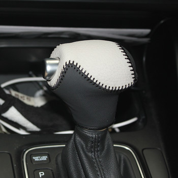 Γνήσιο δερμάτινο κάλυμμα πόμολο ταχυτήτων για Kia Carens AT Car on The Gear Shift Gear Stick Θήκη PPC Gear Shift Collar