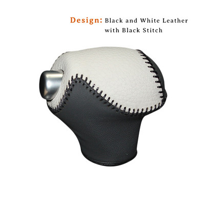 Tikra odinė pavarų perjungimo rankenėlės dangtelis, skirtas Kia Carens AT automobiliui ant pavarų perjungimo rankenėlės pavarų perjungimo lazdos dėklas PPC pavarų perjungimo apykakle