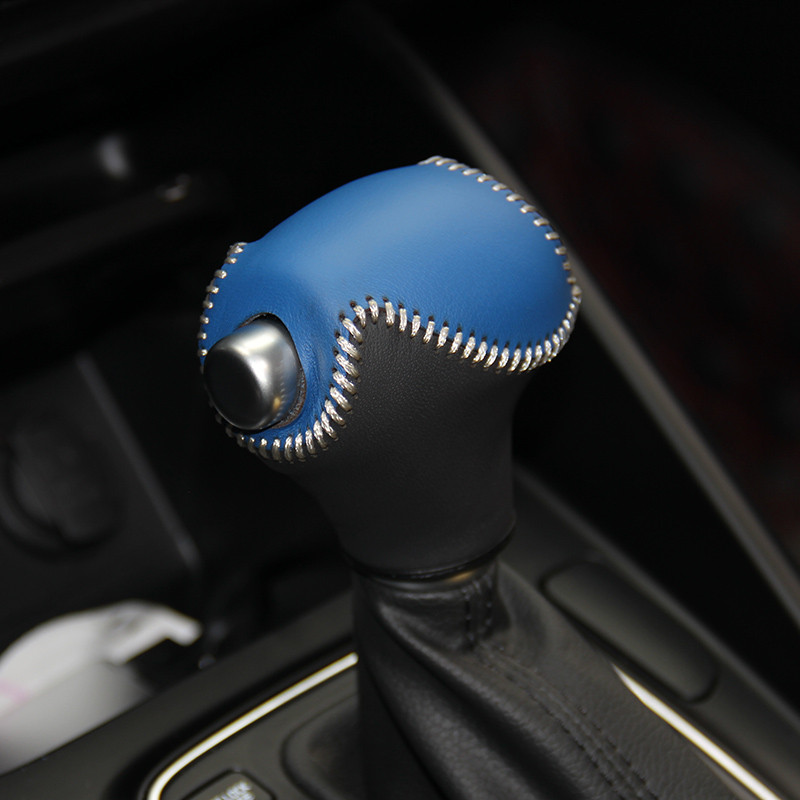 Tikra odinė pavarų perjungimo rankenėlės dangtelis, skirtas Kia Carens AT automobiliui ant pavarų perjungimo rankenėlės pavarų perjungimo lazdos dėklas PPC pavarų perjungimo apykakle