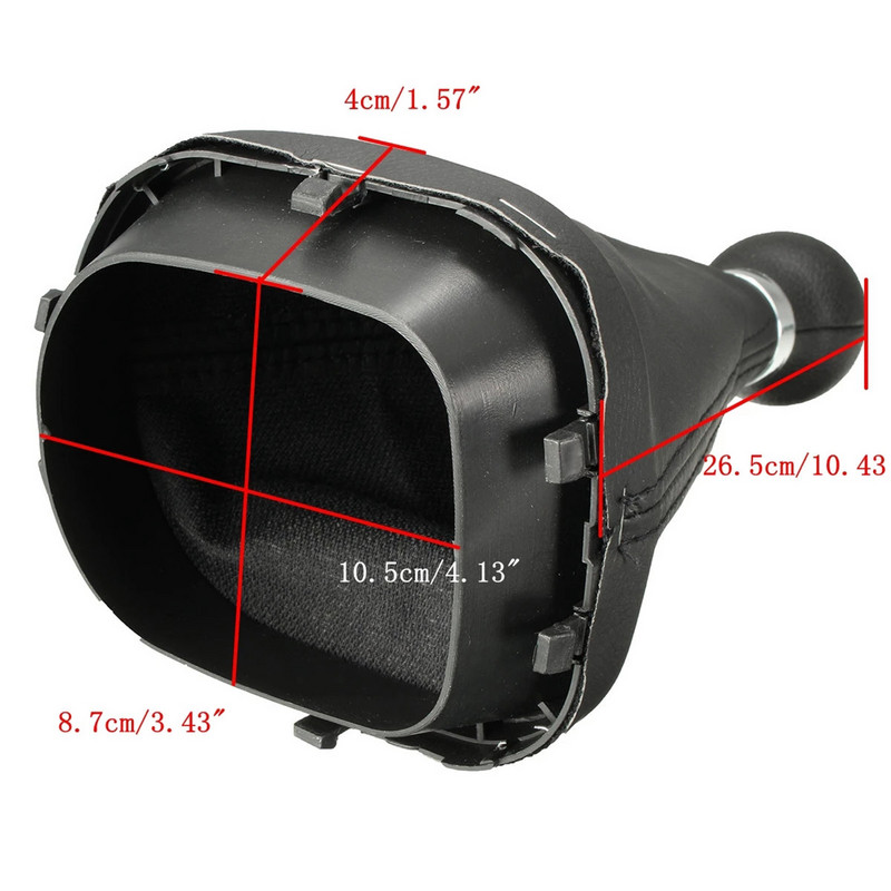 Автомобилен 5/6-степенен лост за превключване на скоростите Прахоустойчив залив за VW Golf /MK6 2009-2012 PU кожен капак за лост за превключване на скоростите, подходящ за поддръжка