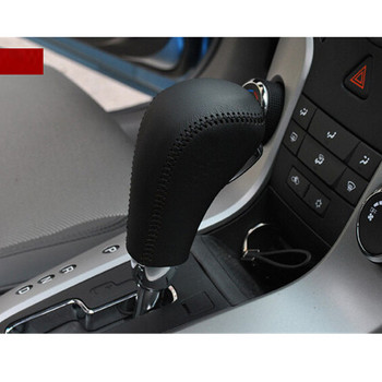 Για Chevrolet Cruze 2009-2014 Γνήσιο δέρμα Κάλυμμα κουμπιού αλλαγής ταχυτήτων Αυτόματο κιβώτιο ταχυτήτων AT Αξεσουάρ αυτοκινήτου με στυλ αυτοκινήτου