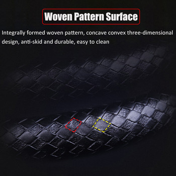 Karcle Braiding Style Протектор на капака на волана тъкана шарка Универсален 15-инчов стайлинг на автомобил