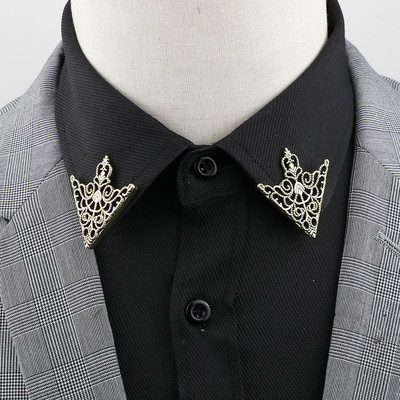 1 pereche de broșă retro broșă pentru guler frunze de copac de modă vintage, cămăși cu coroană scobită, costume, accesorii de bijuterii pentru piept