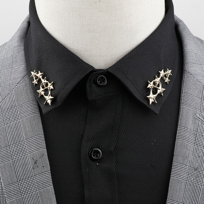 1 pereche de broșă retro broșă pentru guler frunze de copac de modă vintage, cămăși cu coroană scobită, costume, accesorii de bijuterii pentru piept