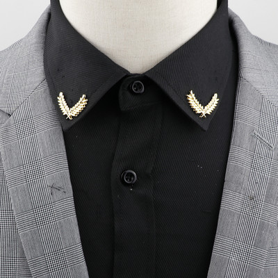 1 pereche de broșă retro broșă pentru guler frunze de copac de modă vintage, cămăși cu coroană scobită, costume, accesorii de bijuterii pentru piept