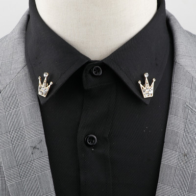 1 pereche de broșă retro broșă pentru guler frunze de copac de modă vintage, cămăși cu coroană scobită, costume, accesorii de bijuterii pentru piept