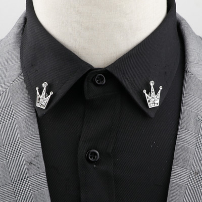 1 pereche de broșă retro broșă pentru guler frunze de copac de modă vintage, cămăși cu coroană scobită, costume, accesorii de bijuterii pentru piept