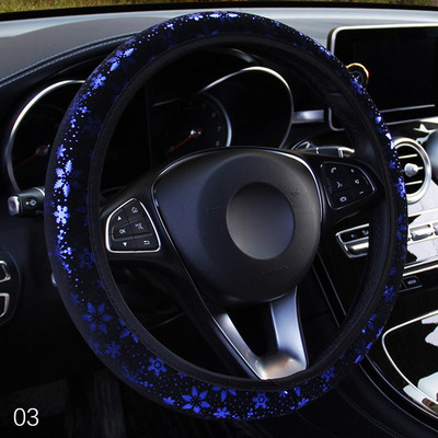 Hot univerzális autó kormánykerék burkolat hópehely mintás hópehely minta, amely megmutatja a személyiséget női lányoknak 37-38 cm-es készlet