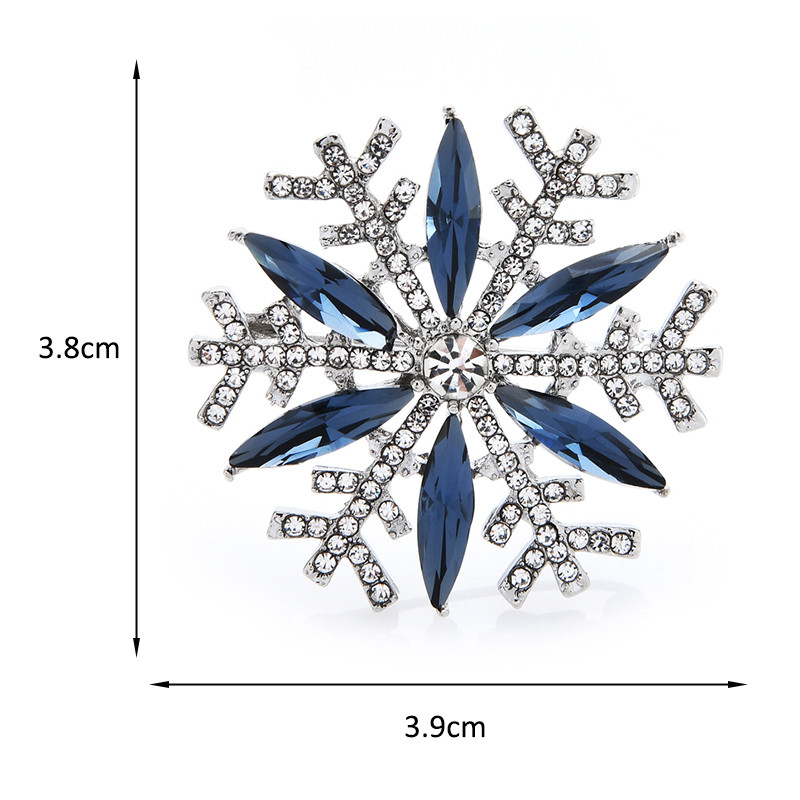 Wuli&baby broševi s pahuljicama od vještačkih dijamanata za žene i muškarce, 2 boje, zimski cvjetni broševi, igle, darovi
