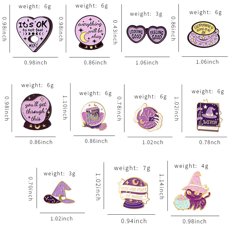 Creativ la modă desen animat drăguț Halloween vrăjitoare picătură de ulei broșă rever insignă pin geanta denim cadou bărbați femei bijuterii de modă decorare