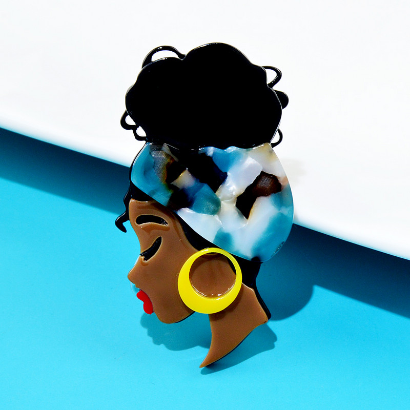 CINDY XIANG akril anyag acetát rost afrikai női bross tű, gyönyörű lány ékszer kiváló minőségű új dizájn