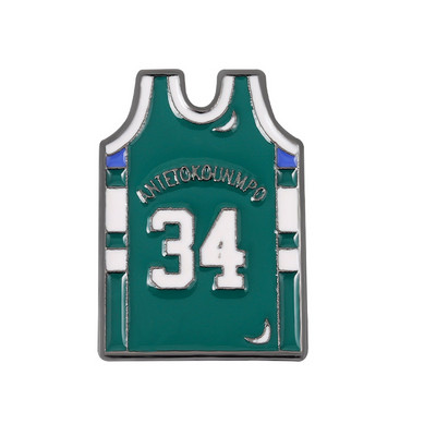 Broșă în formă de jerseu de baschet de modă creativă, unisex, pentru sport, smalț, îmbrăcăminte sportivă, geantă cu minge, insigna, accesorii de bijuterii