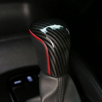 Интериор на автомобила Капак на главата за превключване на скоростите Двуцветна залепена облицовка на главата на скоростната кутия за Toyota Corolla 2019 2020 2021 Аксесоари