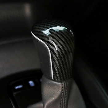 Интериор на автомобила Капак на главата за превключване на скоростите Двуцветна залепена облицовка на главата на скоростната кутия за Toyota Corolla 2019 2020 2021 Аксесоари