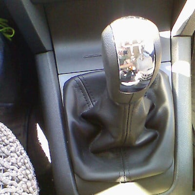 Autó sebességváltó gomb fekete bőr csomagtartó króm sapkával Skoda Octavia II 2 A5 MK2 2004 2005 2006 2007 2008 2009 2010