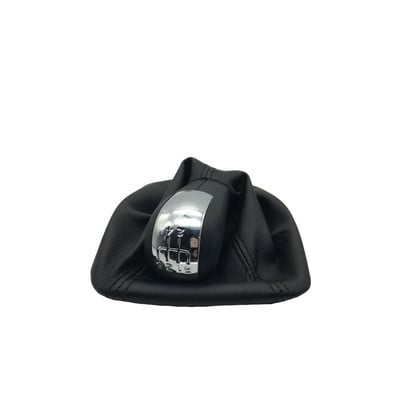 Autó sebességváltó gomb fekete bőr csomagtartó króm sapkával Skoda Octavia II 2 A5 MK2 2004 2005 2006 2007 2008 2009 2010