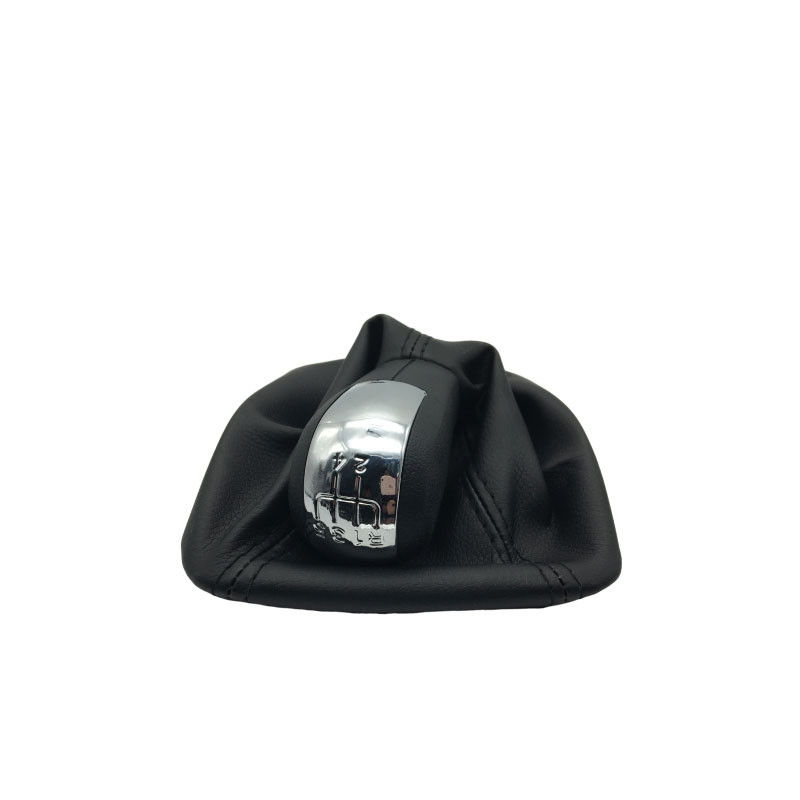 Autó sebességváltó gomb fekete bőr csomagtartó króm sapkával Skoda Octavia II 2 A5 MK2 2004 2005 2006 2007 2008 2009 2010