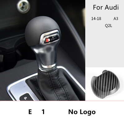 Anglies pluošto pavarų perjungimo rankenėlės dangtelio rankenos dekoravimo lipdukas Automobilio stilius, skirtas Audi A3 A4 A5 A6 A7 Q2 Q3 Q5 Q7 S6 S7 priedai