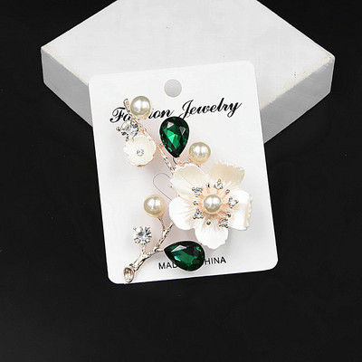 Broșe cu flori de scoici și perle pentru femei, broșă elegantă de modă, broșă de cristal roșu, bijuterii de nuntă, de înaltă calitate 2022