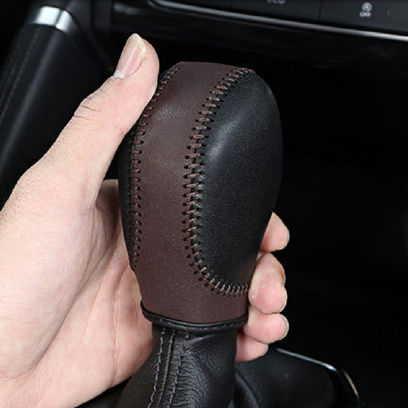 Capac pentru buton schimbător de viteze AT din piele pentru Samsung QM5 QM6 pentru Renault Koleos Captur Clio Scenic Kadjar Fluence Talisman Megane