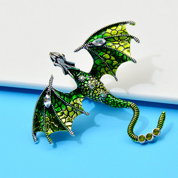 Enamel Fly Dragon Brooch Beautiful Legand Animal Pin 3 Διαθέσιμα χρώματα Χειμερινά κοσμήματα Υψηλής ποιότητας Νέο 2023