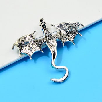 Enamel Fly Dragon Brooch Beautiful Legand Animal Pin 3 Διαθέσιμα χρώματα Χειμερινά κοσμήματα Υψηλής ποιότητας Νέο 2023