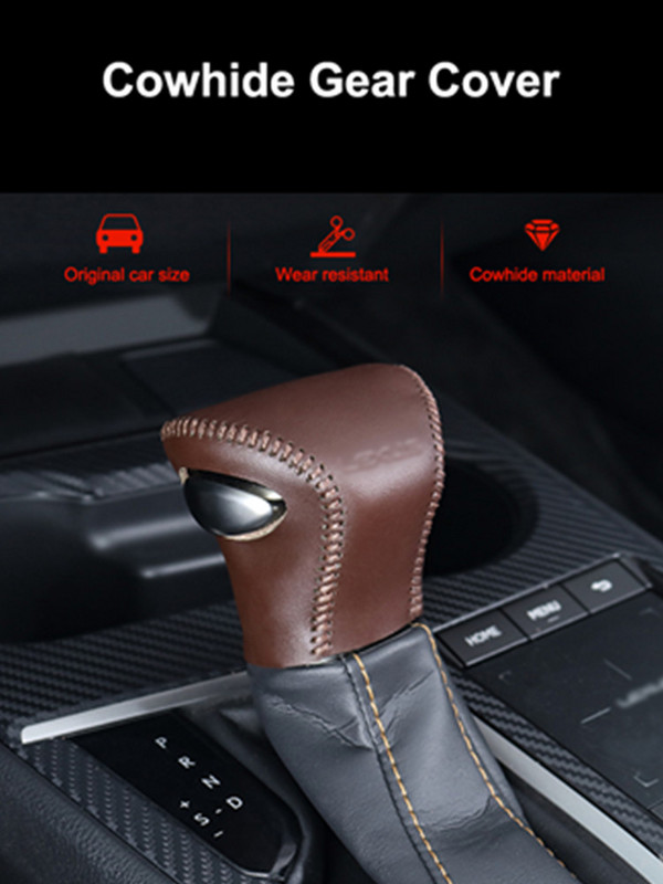 TAJIAN, piele, mașină, husă, mâner, buton pentru schimbător, pentru Lexus ES200 300H UX 18-20, frână de mână, manșon de protecție, accesorii auto