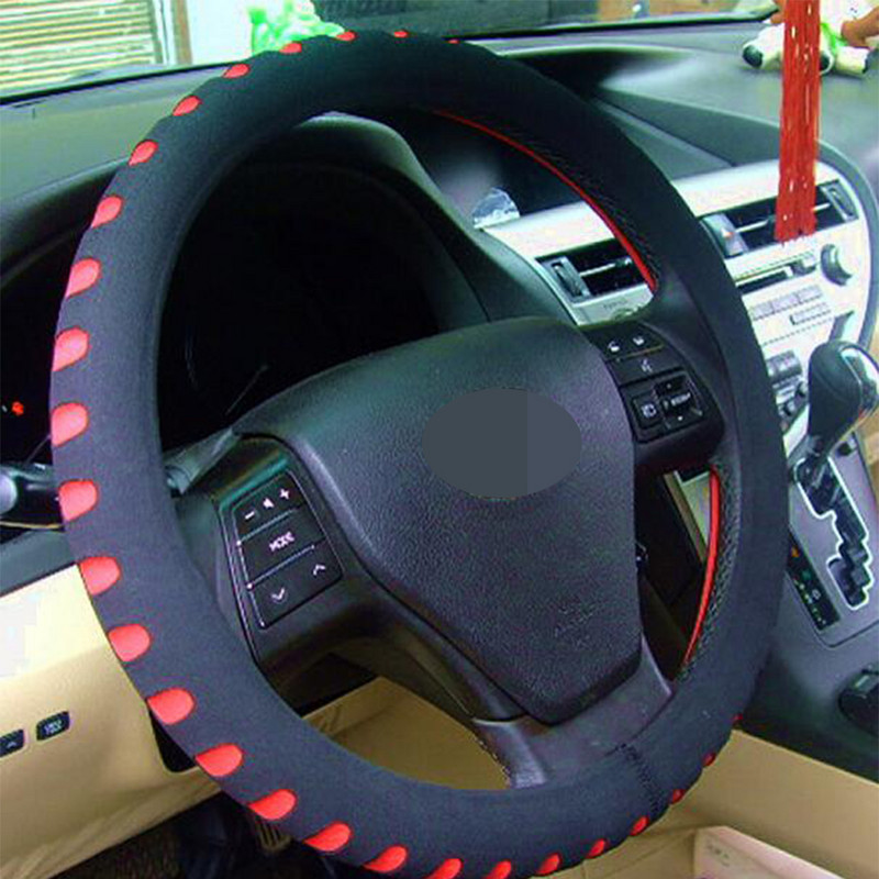 Universālie automobiļu pretslīdes stūres rata pārsegi 37CM-38CM auto stila sporta auto stūres rata pārsegi