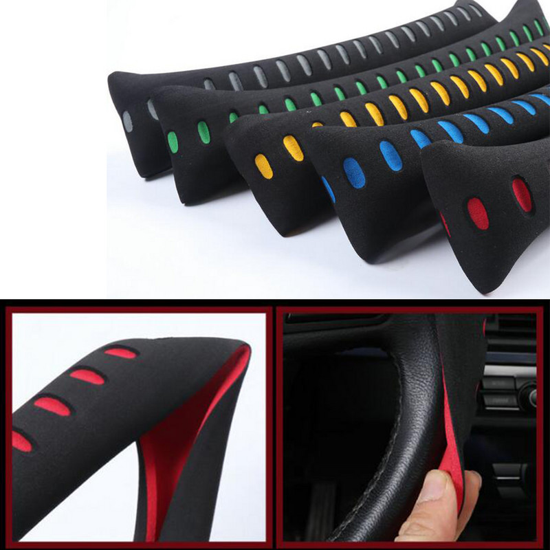 Universālie automobiļu pretslīdes stūres rata pārsegi 37CM-38CM auto stila sporta auto stūres rata pārsegi