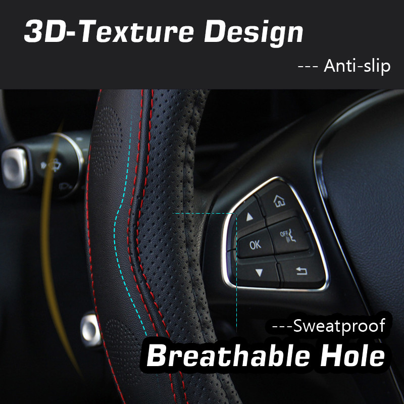 Universal κάλυμμα τιμονιού αυτοκινήτου αντιολισθητικά καλύμματα για αναπνεύσιμα καλύμματα αυτοκινήτου στο τιμόνι αυτοκινήτου στο εσωτερικό του σαλονιού