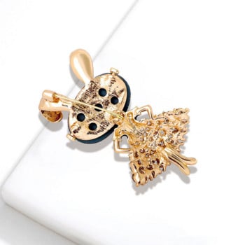 2022 Wear Dress Rabbit Brooches for Women 2-χρωμα Sparkling Beauty The Animal Year Of Rare Bunny Brooch Pins Gifts