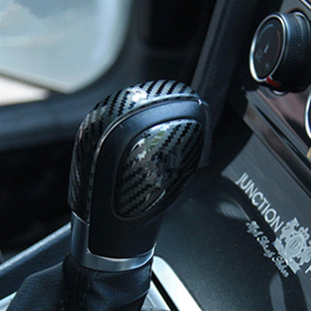 Текстура от въглеродни влакна Стикер за декорация на панела на копчето на скоростната кутия за Volkswagen VW Golf 5 6 7 GTI Passat B6 B7 MK6 MK7 CC Jetta POLO