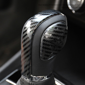 Текстура от въглеродни влакна Стикер за декорация на панела на копчето на скоростната кутия за Volkswagen VW Golf 5 6 7 GTI Passat B6 B7 MK6 MK7 CC Jetta POLO