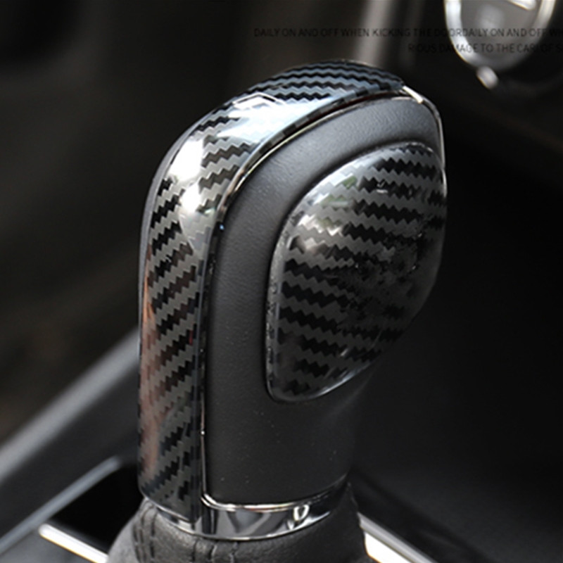 Szénszálas textúrájú autós sebességváltó gomb panel díszítő matrica Volkswagen VW Golf 5 6 7 GTI Passat B6 B7 MK6 MK7 CC Jetta POLO típushoz