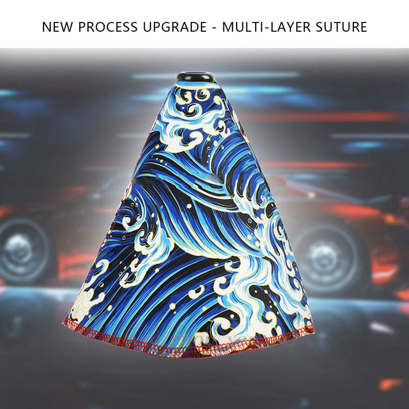 Capac schimbător de viteze pentru mașină, stil japonez, pânză universală, pârghie de viteză, Samurai Sakura Protector, accesorii pentru interior auto