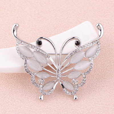 TODOX Opal Stone broșe femei minunate desene animate cristal fluture animal insectă stras ace bărbat înger model cadouri multi stil