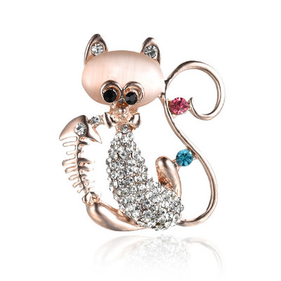 TODOX Opal Stone broșe femei minunate desene animate cristal fluture animal insectă stras ace bărbat înger model cadouri multi stil